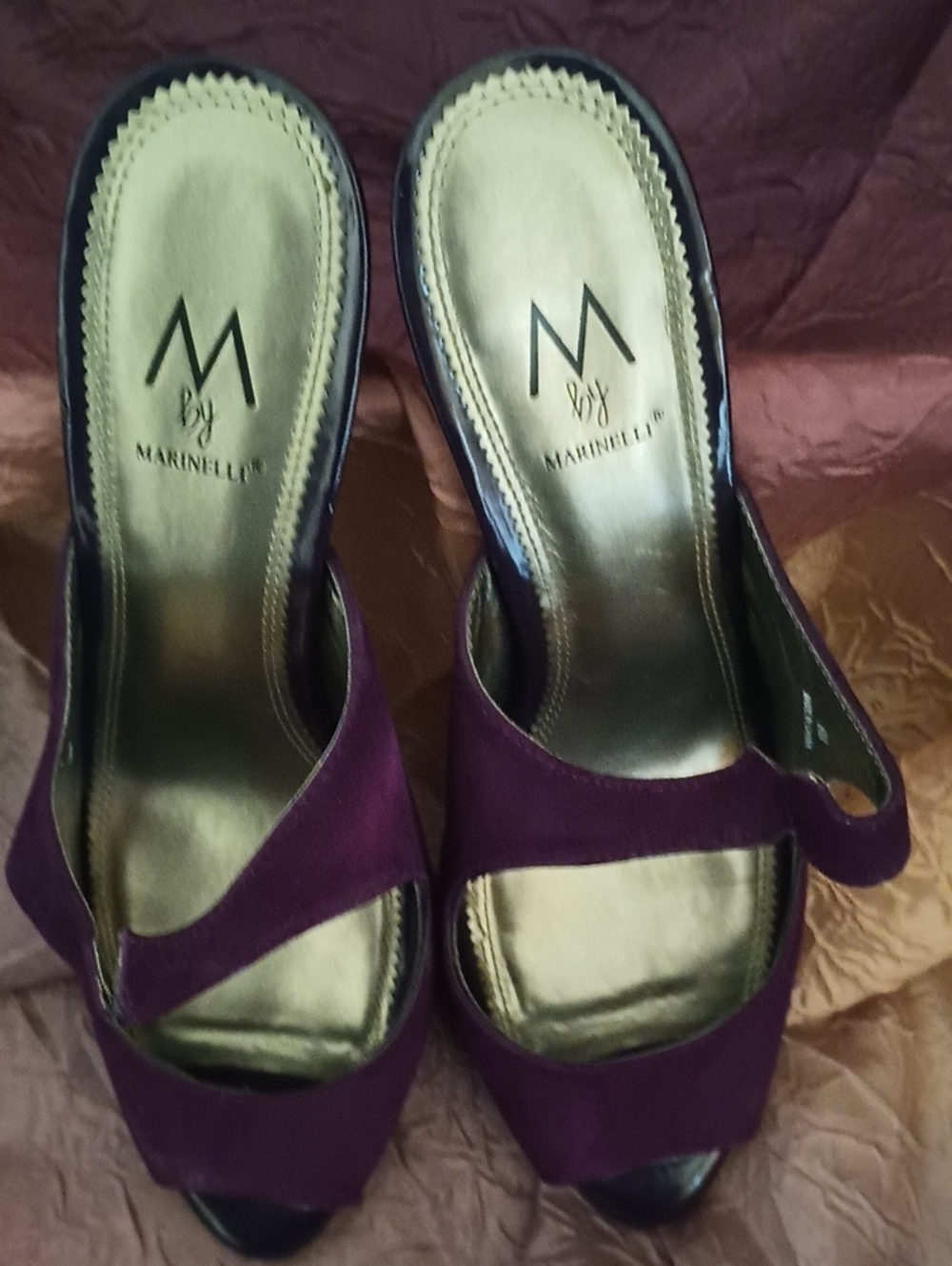 Purple Women's Peep-Toe Heels